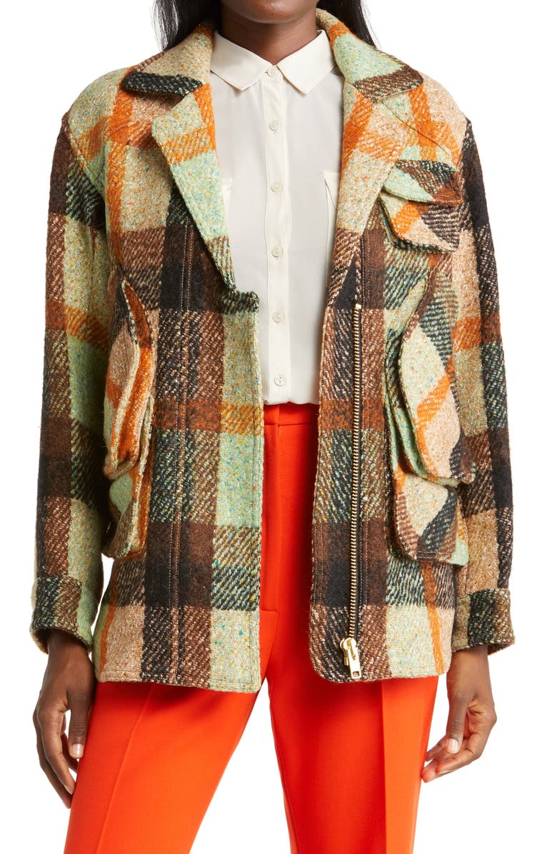 Smythe Women's Barn Plaid Shirt Jacket, Main, color, 