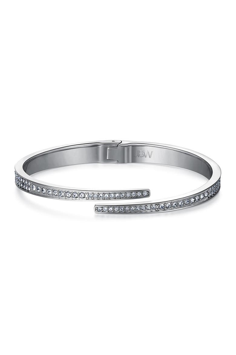 Cristal Diamond Bracelet Watch & Bangle Set, 28mm, Alternate, color, SILVER