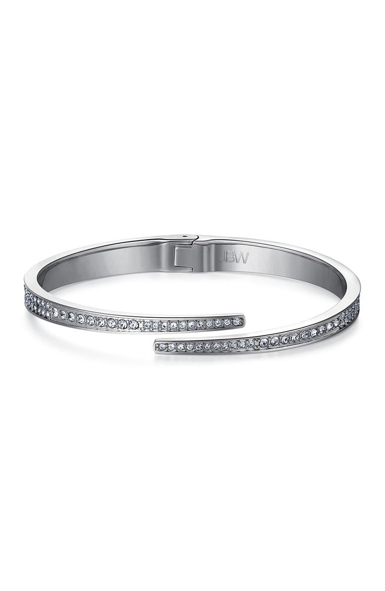 JBW Cristal Diamond Bracelet Watch & Bangle Set, 28mm, Alternate, color, Silver