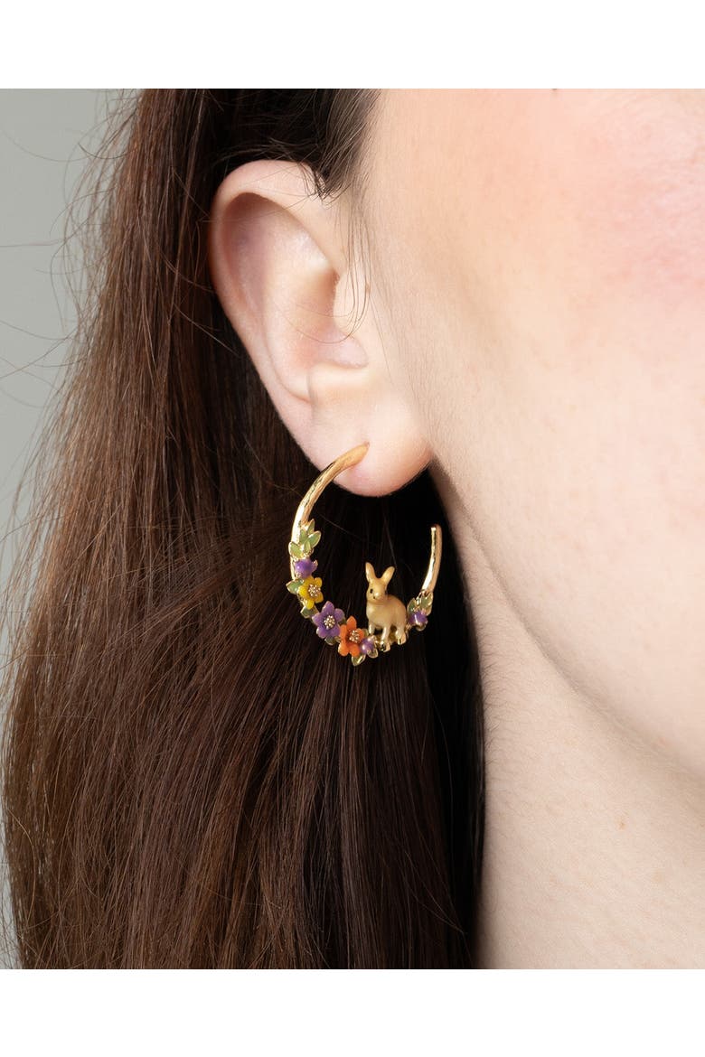 Flower Rabbit Hoops, Alternate, color, Rabbit