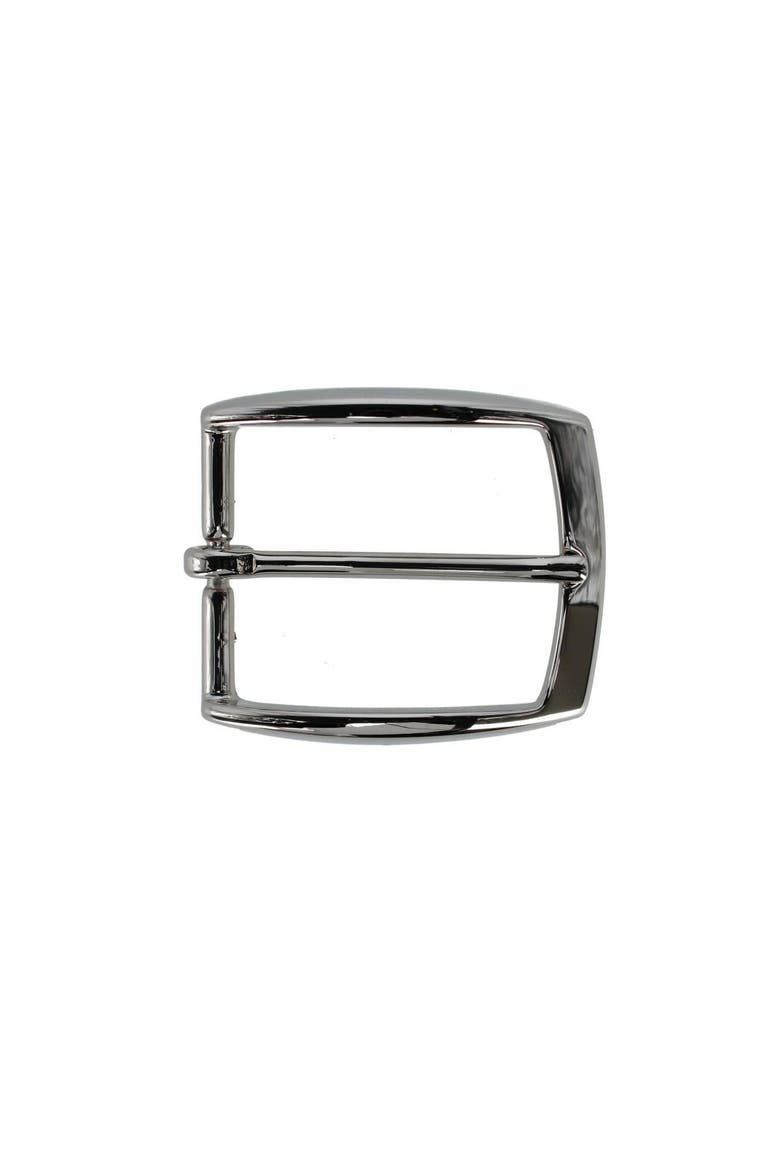 35mm Italian Solid Brass Vaulted Style Harness Belt Buckle, Main, color, Shiny Nickel
