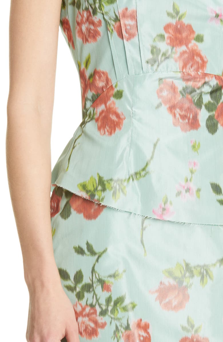 Brock Collection Floral Print Sleeveless Midi Dress, Alternate, color, 