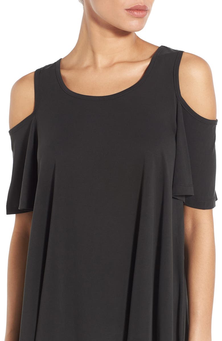 Bobeau Cold Shoulder Flutter Sleeve Top, Alternate, color, 