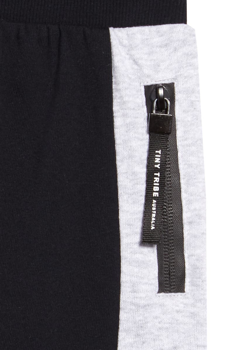 TINY TRIBE Colorblock Side Segment Shorts, Alternate, color,