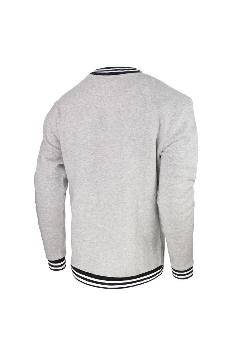 Stadium Essentials Men's Stadium Essentials Heather Gray Philadelphia 76ers Club Level Pullover Sweatshirt, Alternate, color, 