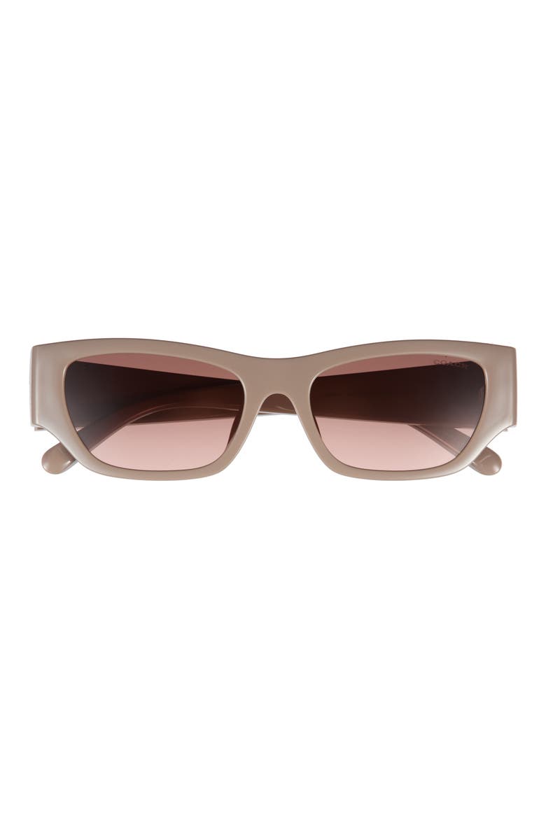 55mm Cat Eye Sunglasses, Main, color, LIGHT BROWN / BROWN PEACH