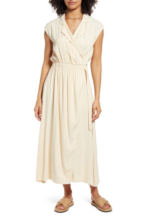 Cap Sleeve Wrap Shirtdress