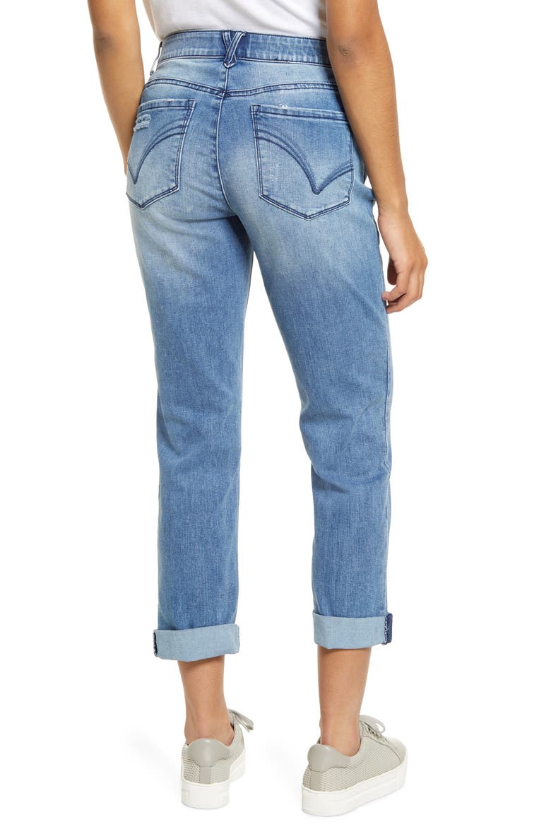 'Ab'Solution CoolMax® High Waist Crop Straight Leg Jeans (Nordstrom Exclusive), Alternate, color, BLUE
