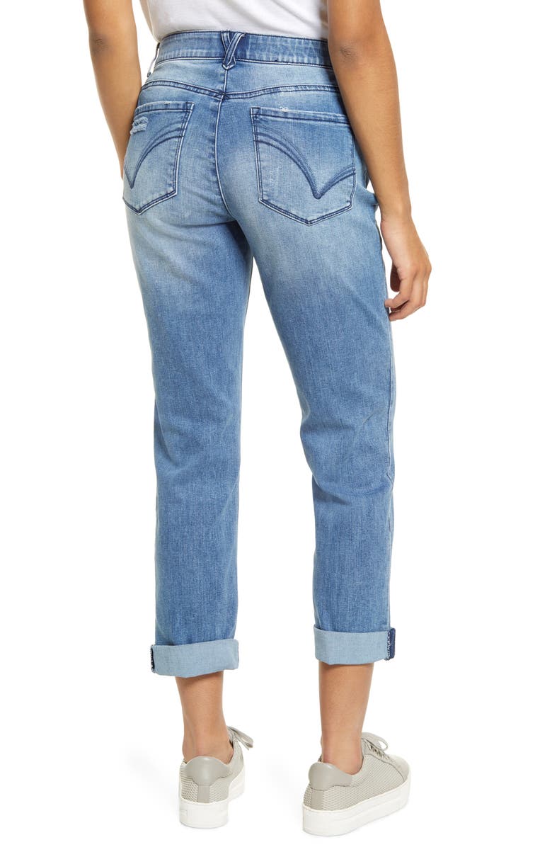 Wit & Wisdom 'Ab'Solution CoolMax<sup>®</sup> High Waist Crop Straight Leg Jeans, Alternate, color,