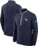 Nike Men's Nike Navy Tennessee Titans Lightweight Victory Dri-FIT Half-Zip Pullover