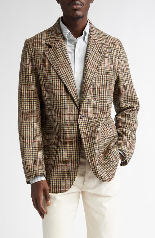 Drake's Mk. VII Shetland Wool Tweed Blazer in Wine Multi 