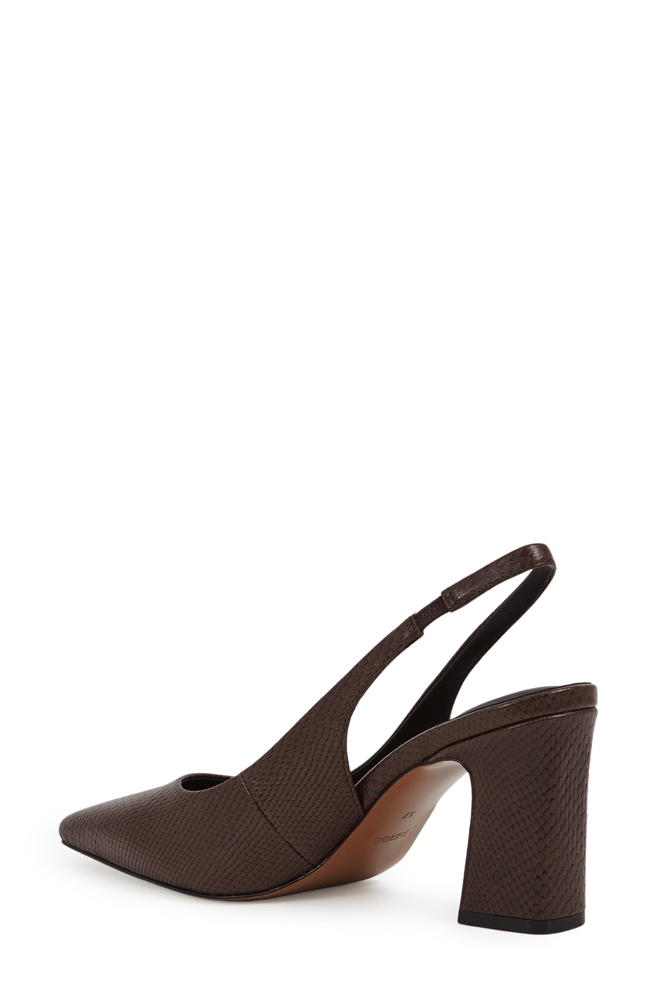 Reiss Lorena Slingback Pump, Alternate, color, Chocolate