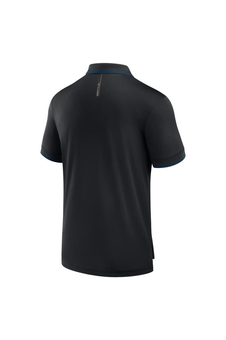 Men's Fanatics Black Seattle Kraken Front Office Move Mono Polo, Alternate, color, Black