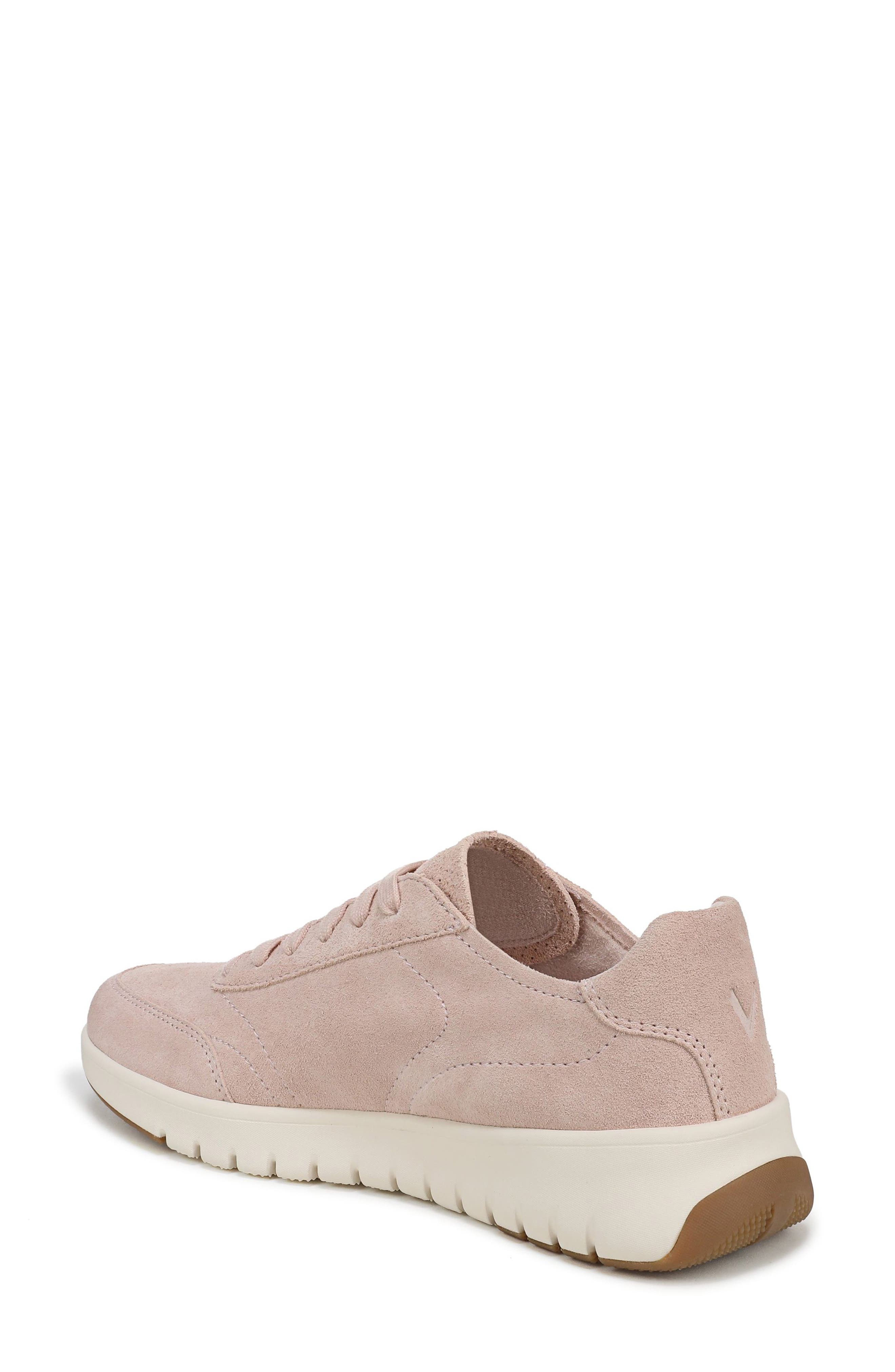 Uptown Metallic Suede Sneaker, Alternate, color, CAMEO ROSE