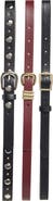 Steve Madden 3-for-1 Faux Leather Belt Set