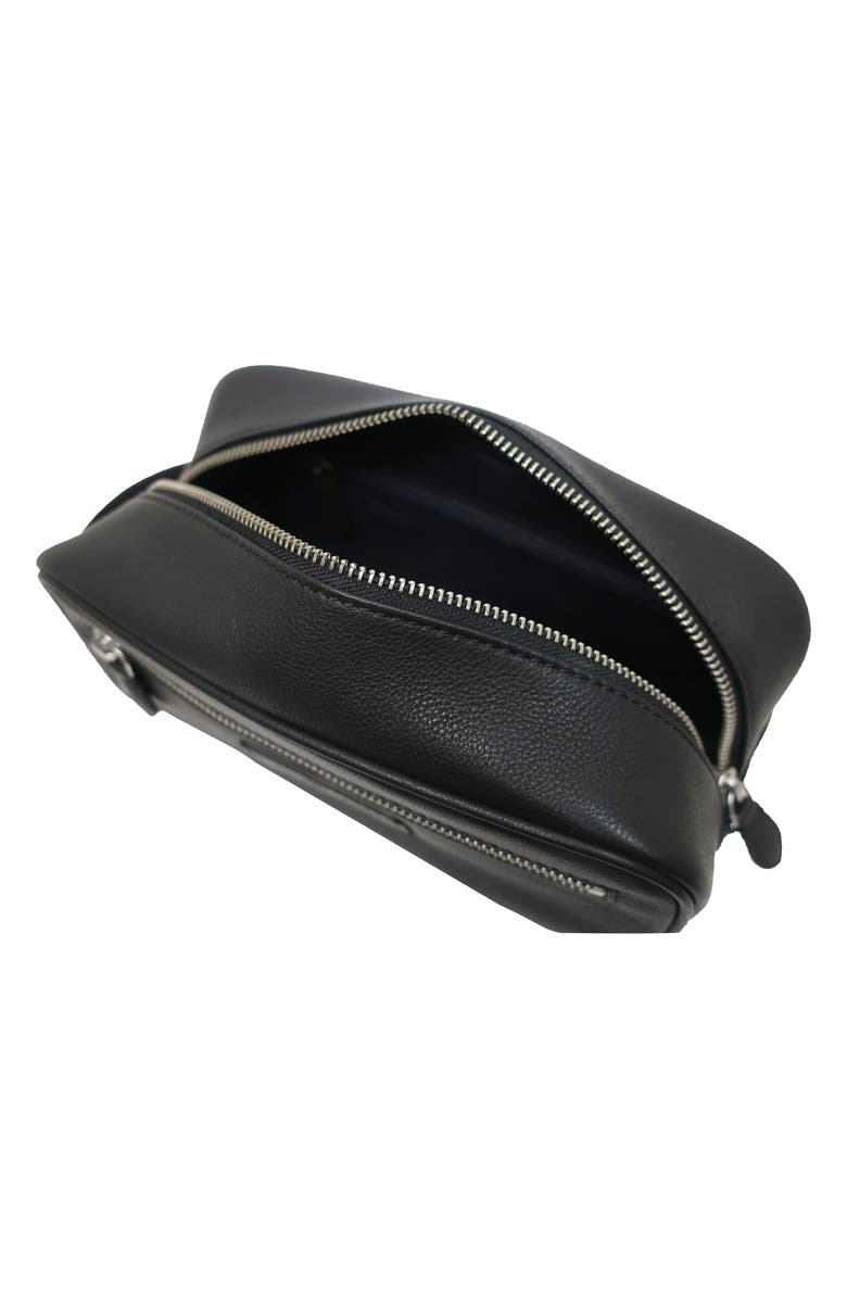 Brooks Brothers Grained Leather Dopp Kit, Alternate, color, Black