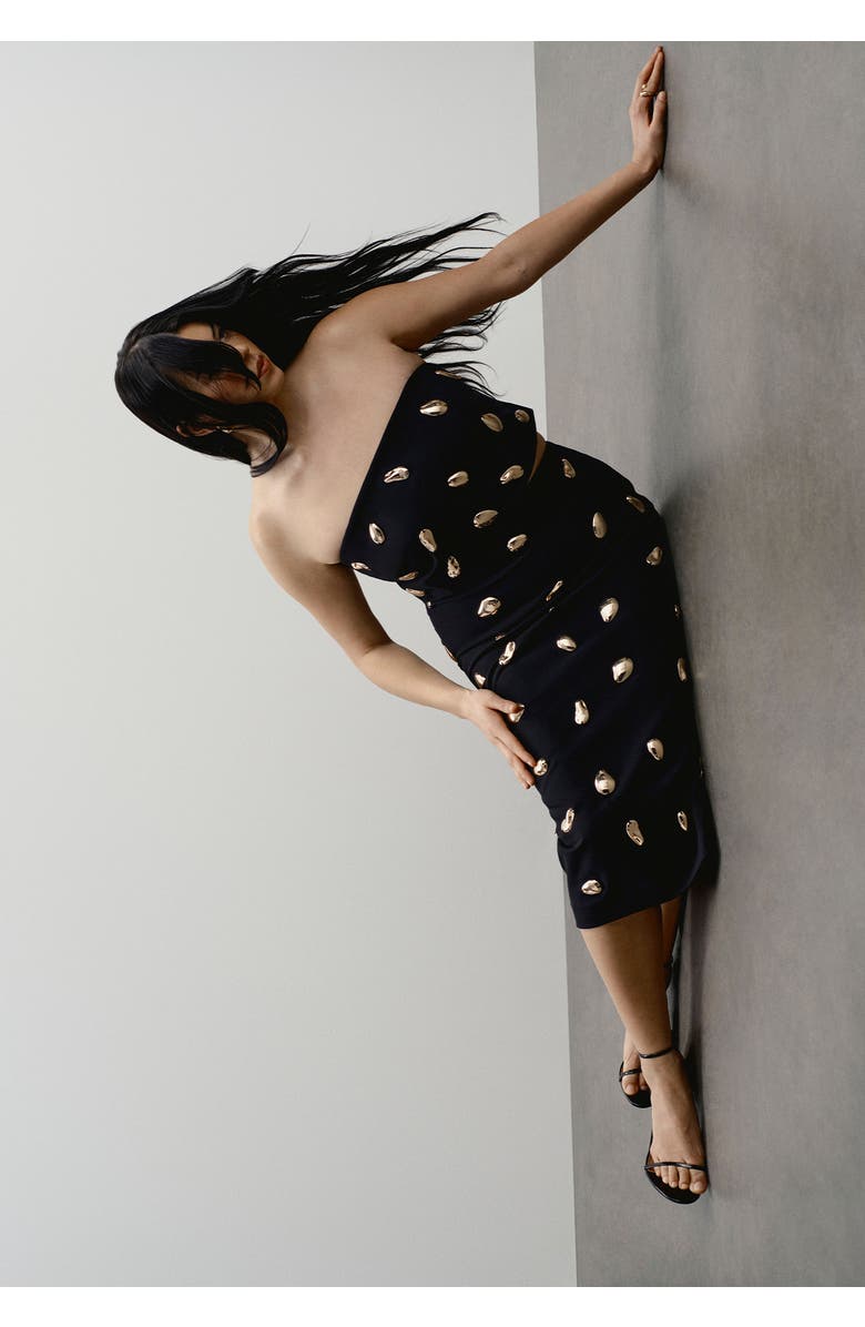 11 Honoré Embellished Column Midi Skirt, Alternate, color, Black Beauty