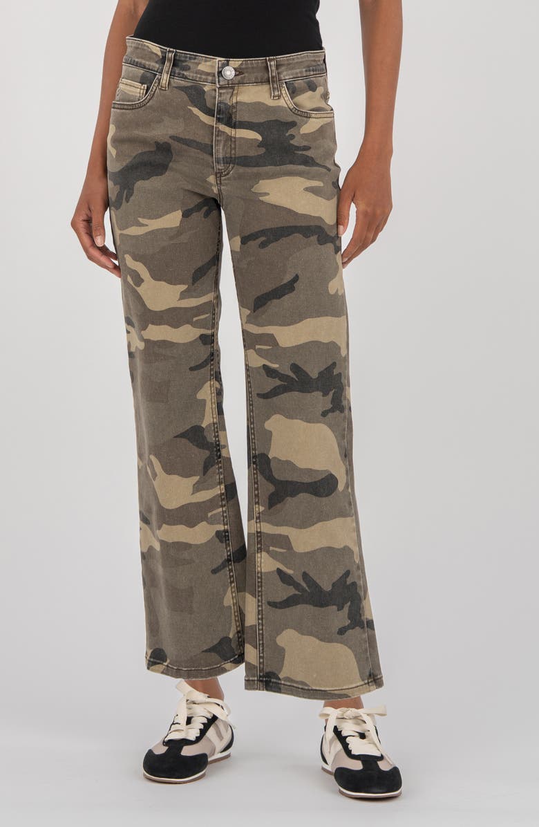 KUT from the Kloth Kelsey Camo Ankle Flare Jeans, Main, color, 