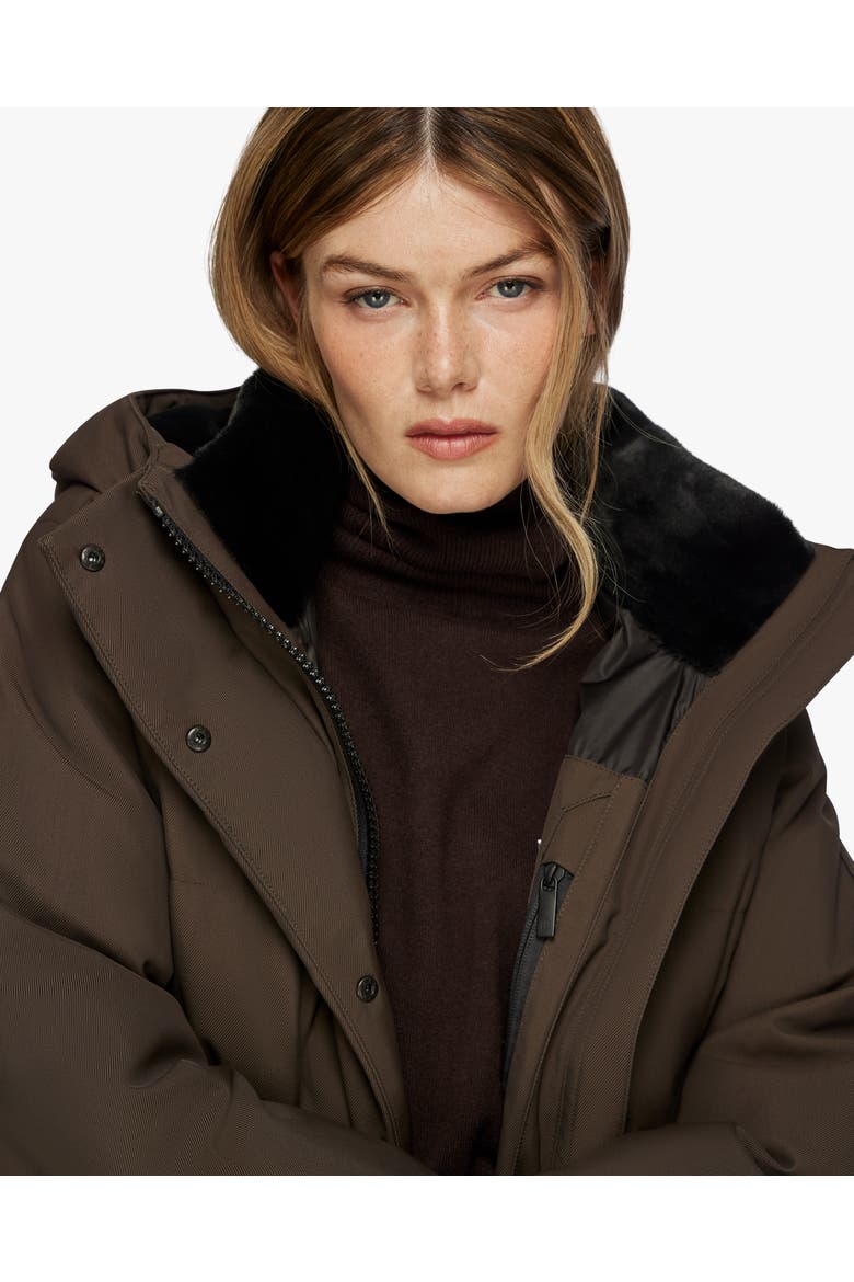 INES EDITION | Hooded Down Winter Jacket, Alternate, color, Alpine Bark