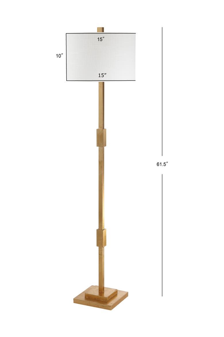 Windsor 61.5" Resin/Metal LED Floor Lamp, Gold Leaf, Alternate, color, Gold Leaf