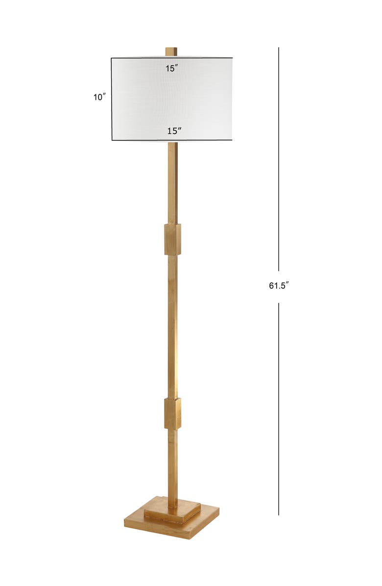 JONATHAN Y Windsor 61.5" Resin/Metal LED Floor Lamp, Gold Leaf, Alternate, color, Gold Leaf