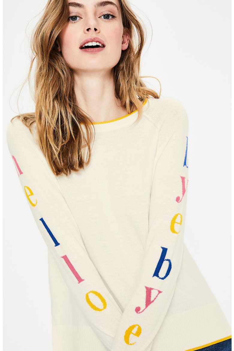 Penny Sweater, Alternate, color, HELLO/ GOODBYE
