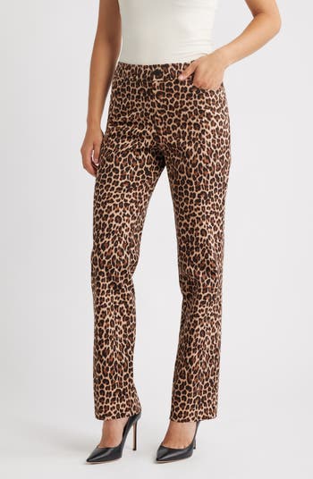 Anne Klein Leopard Print Bootcut Pants | Nordstrom