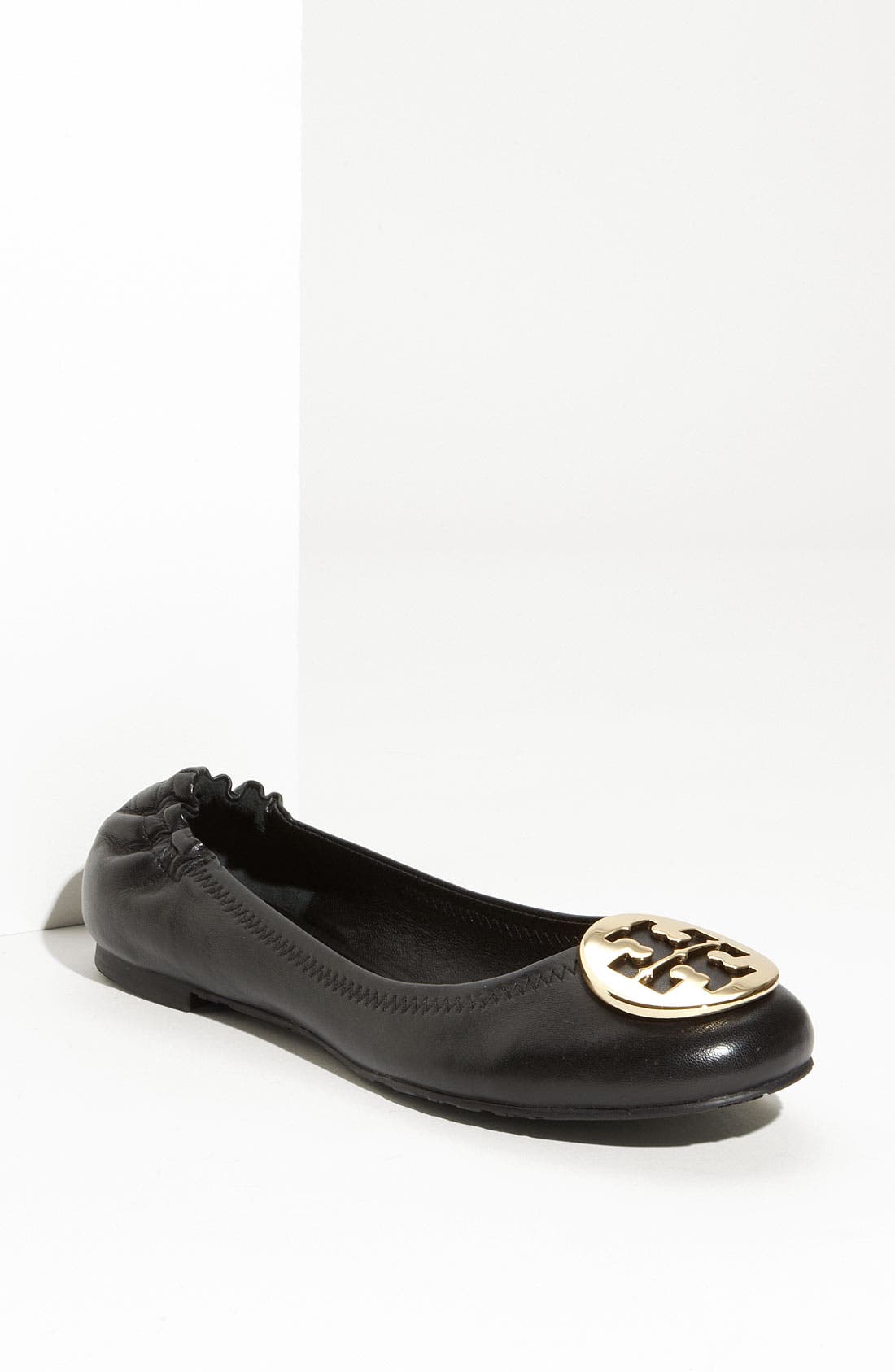 'Reva' Ballerina Flat, Main, color, BLACK