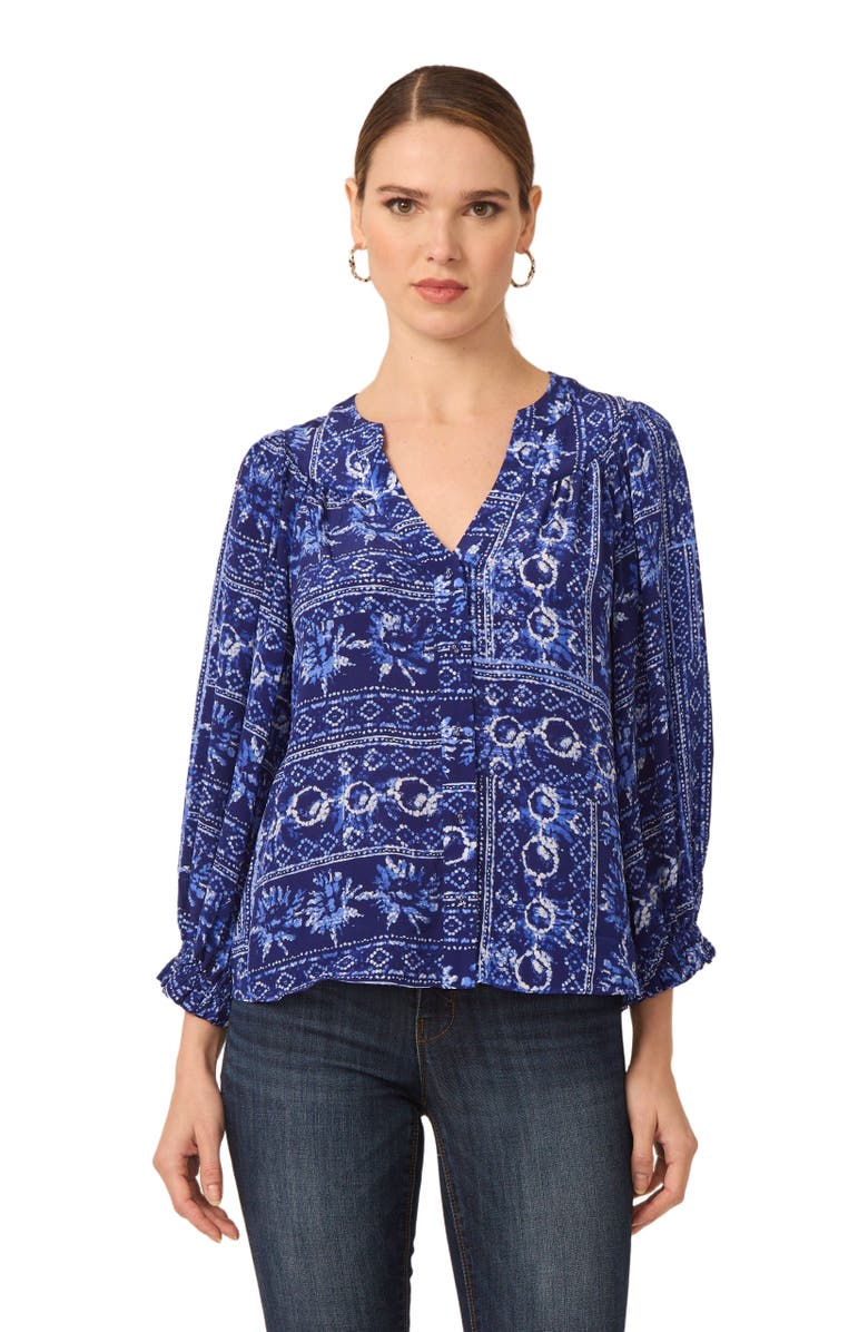 Gilner Farrar Kayla Blouse, Main, color, Santorini Print