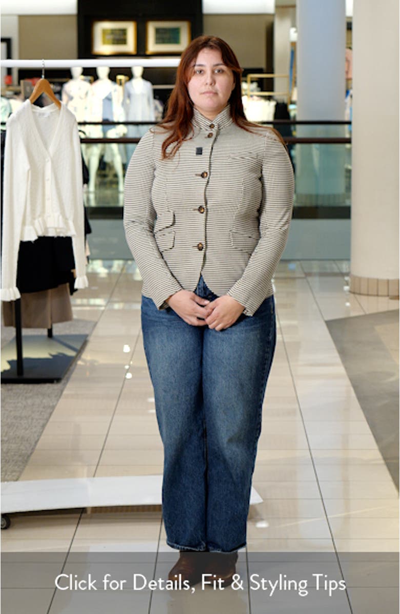 Slade Grid Print Cotton Blend Blazer, sales video thumbnail