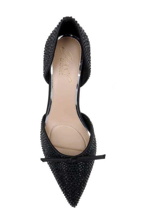 Jewel Badgley Mischka Women's Grace Evening Pump Women's Shoes In Black Satin