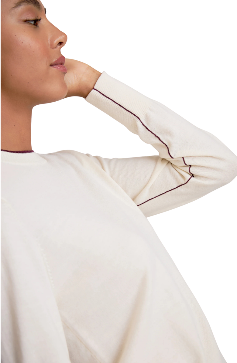 M.M.LaFleur Kit Sweater - Merino, Alternate, color, Garnet/Ivory