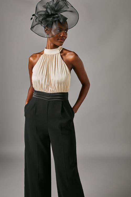 Coast Mono Halter Jumpsuit In Black