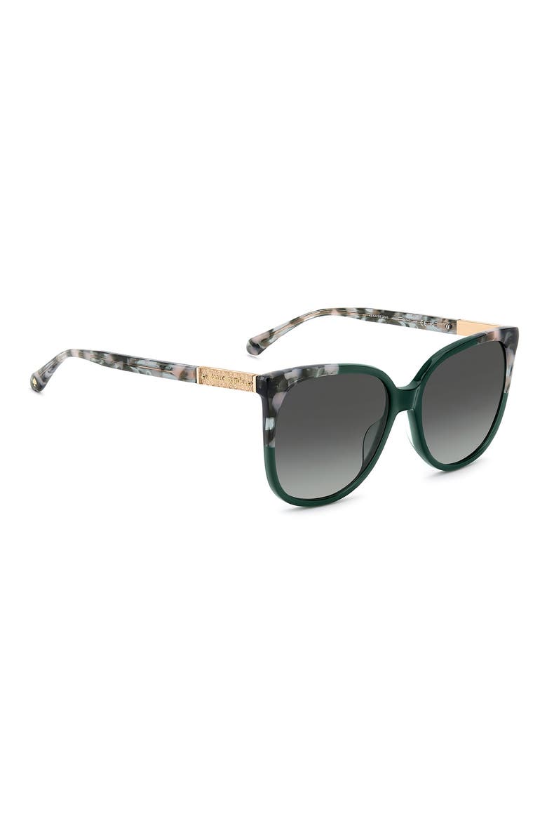 Kaysie 58mm Gradient Square Sunglasses, Alternate, color, GREEN/ DARK GREY SF