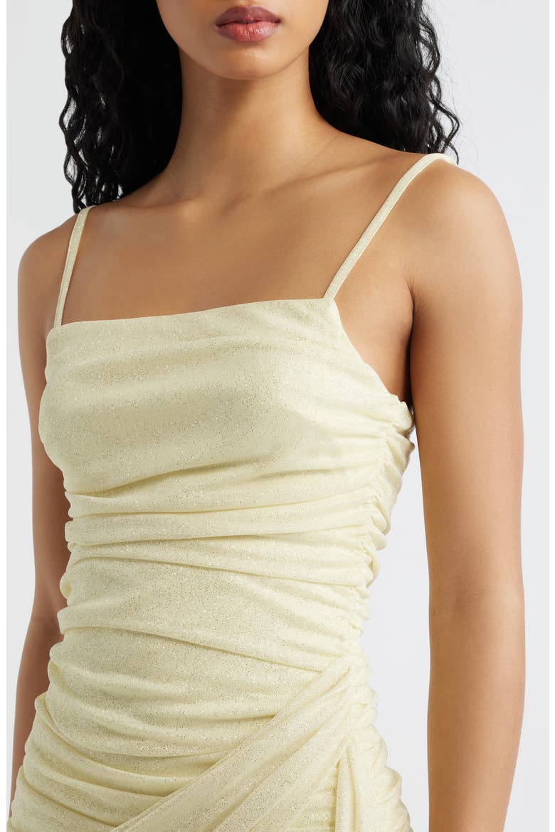 Metallic Sash Detail Minidress, Alternate, color, BUTTER