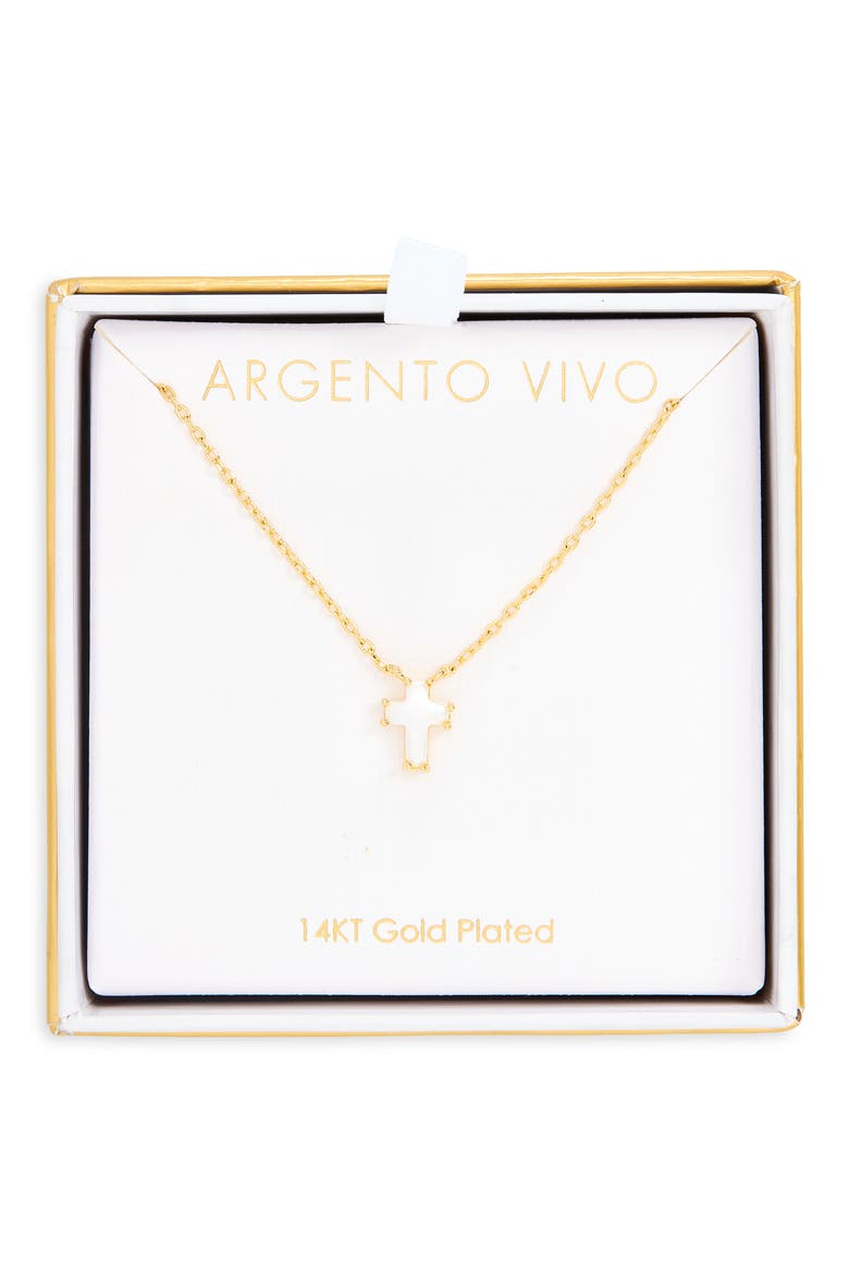 Patsy Pearl Cross Necklace, Alternate, color, GOLD