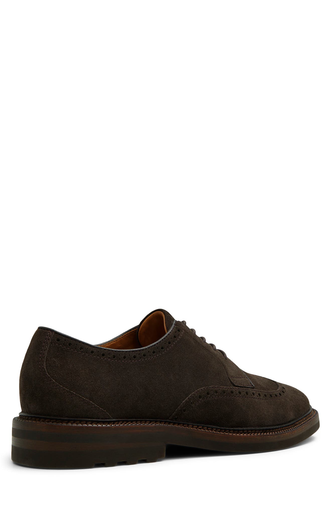 Brooks Brothers Ellington Wingtip Derby, Alternate, color, Dark Brown