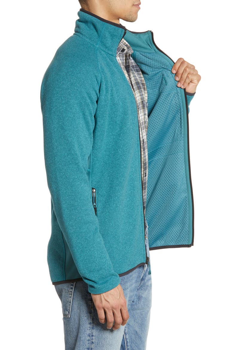 Better Sweater® Performance Slim Fit Zip Jacket, Alternate, color, TASMANIAN TEAL