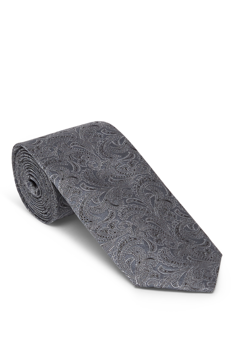 Brunello Cucinelli Silk necktie, Main, color, Grey