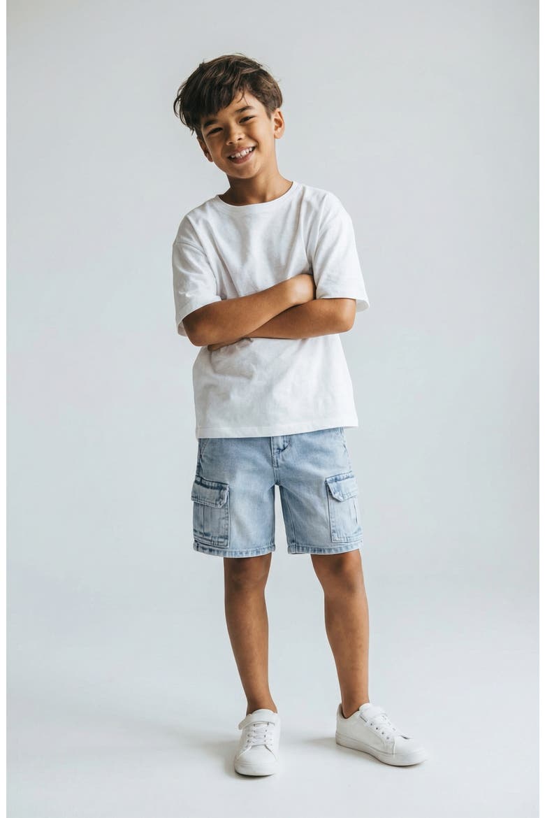 Kids' Kai Cargo Utility Shorts, Alternate, color, BLEACH