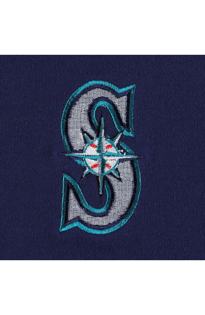 DKNY SPORT Women's DKNY Sport Navy Seattle Mariners Lily V-Neck Pullover Sweatshirt, Alternate, color, 