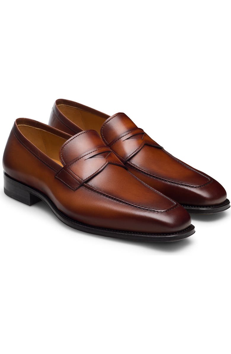 Magnanni Maine Water Resistant Loafer, Main, color, Cognac
