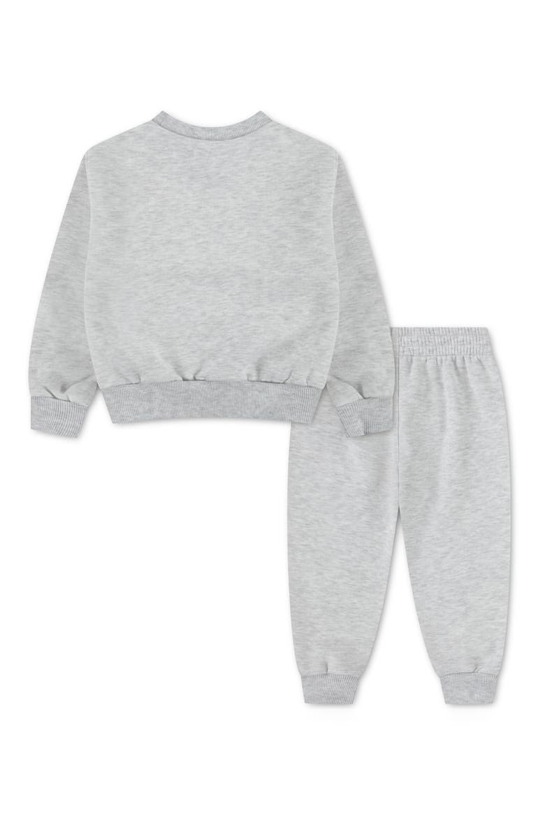 Kids' Logo Crewneck Sweatshirt & Joggers Set, Alternate, color, BIRCH HEATHER