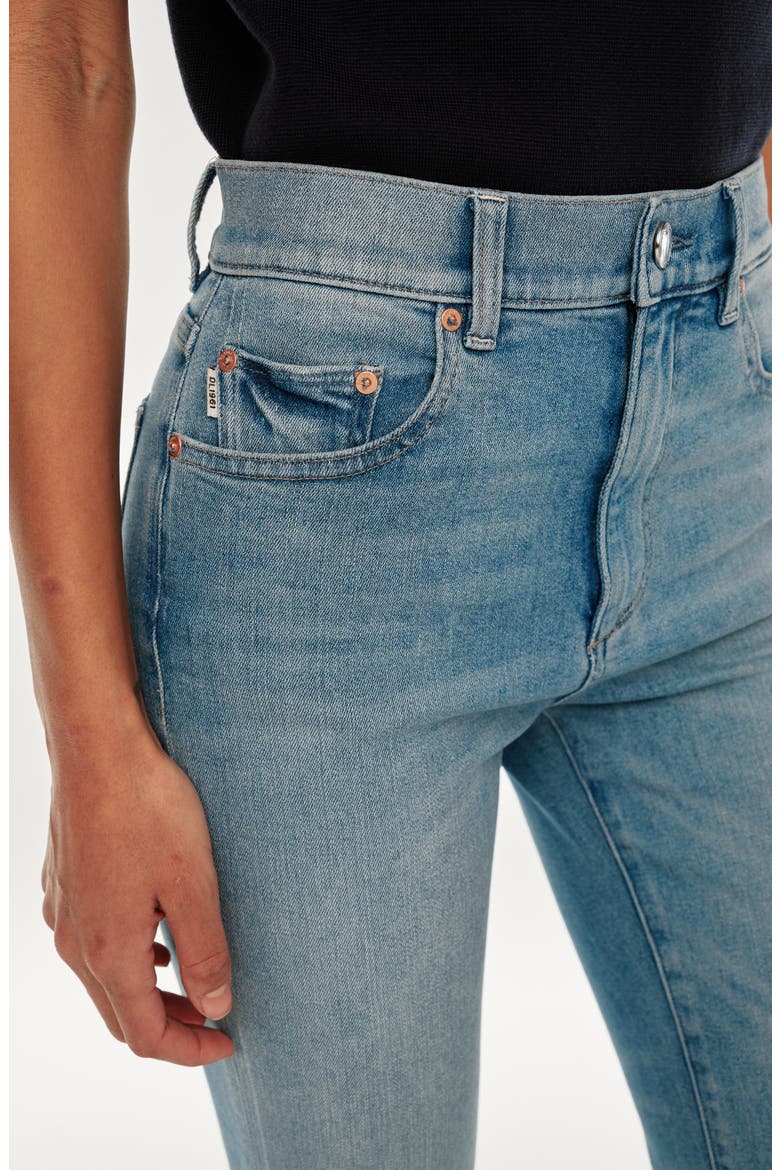 Patti High Waist Ankle Straight Leg Jeans, Alternate, color, RIDGE DL AIRBRUSHED