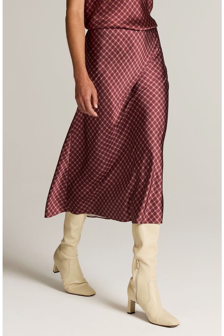 Satin Midi Slip Skirt, Alternate, color, BLACK ROSE/ OAK BUFF