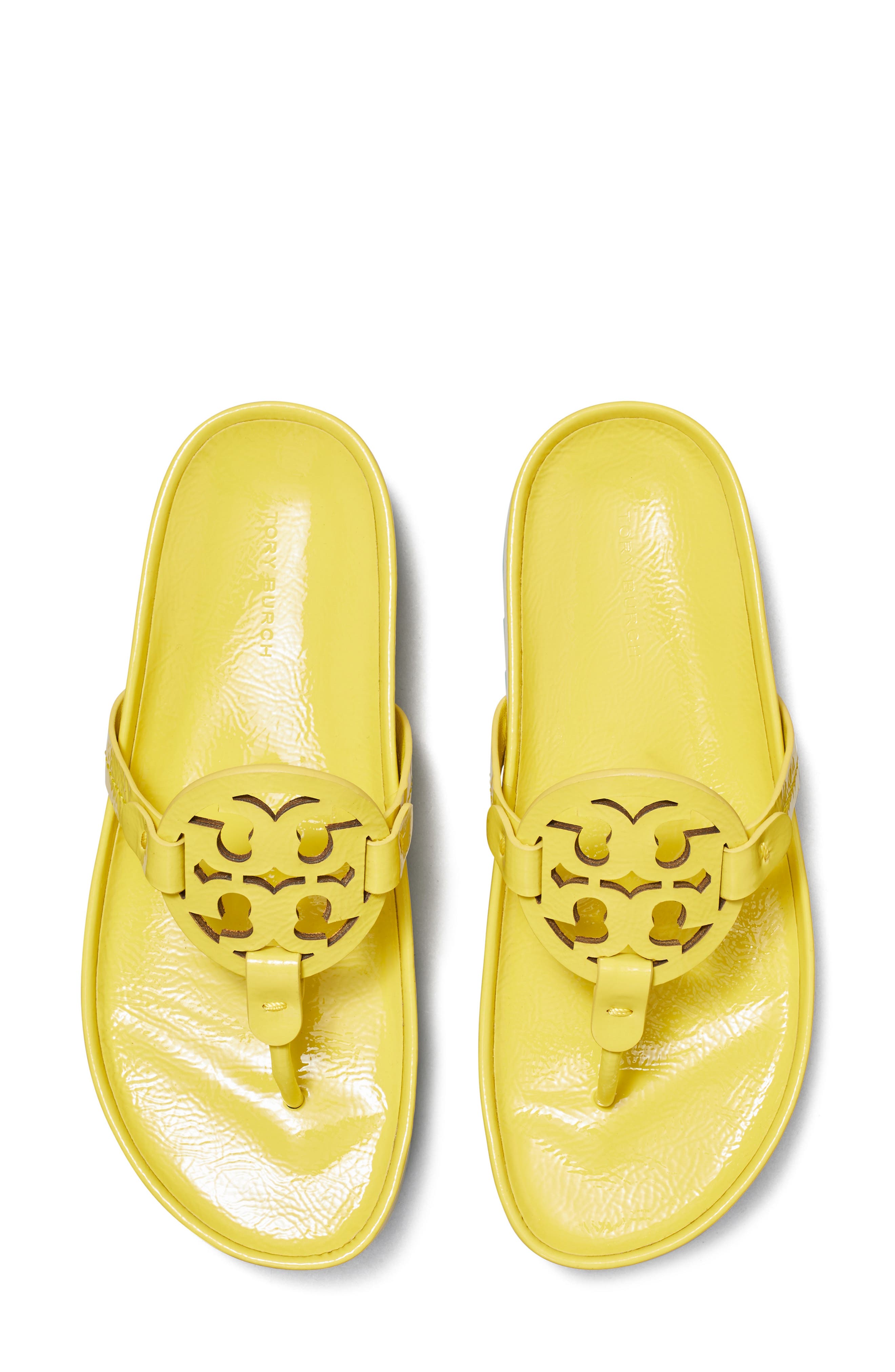 Tory Burch Miller Cloud Lug Sandal, Alternate, color, Zesty Lime / Sea Bubble