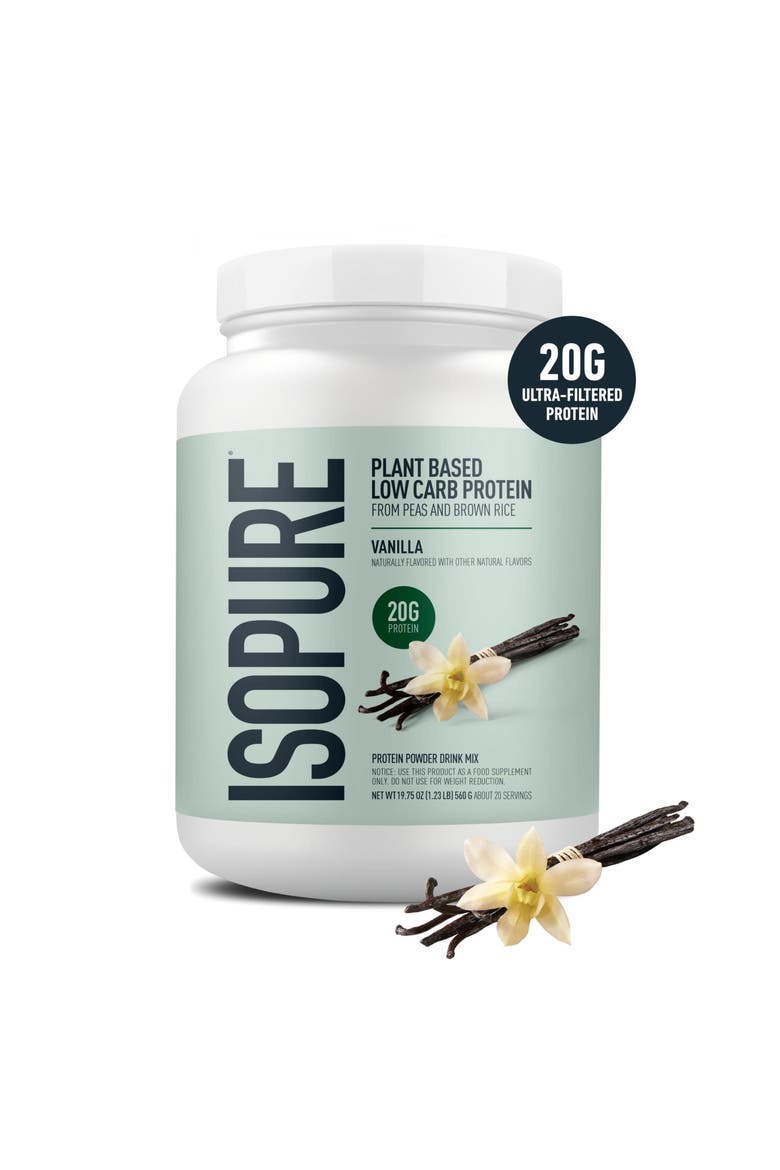 Plant-Based Protein Powder Vanilla 20g Pea Brown Rice, Alternate, color, None