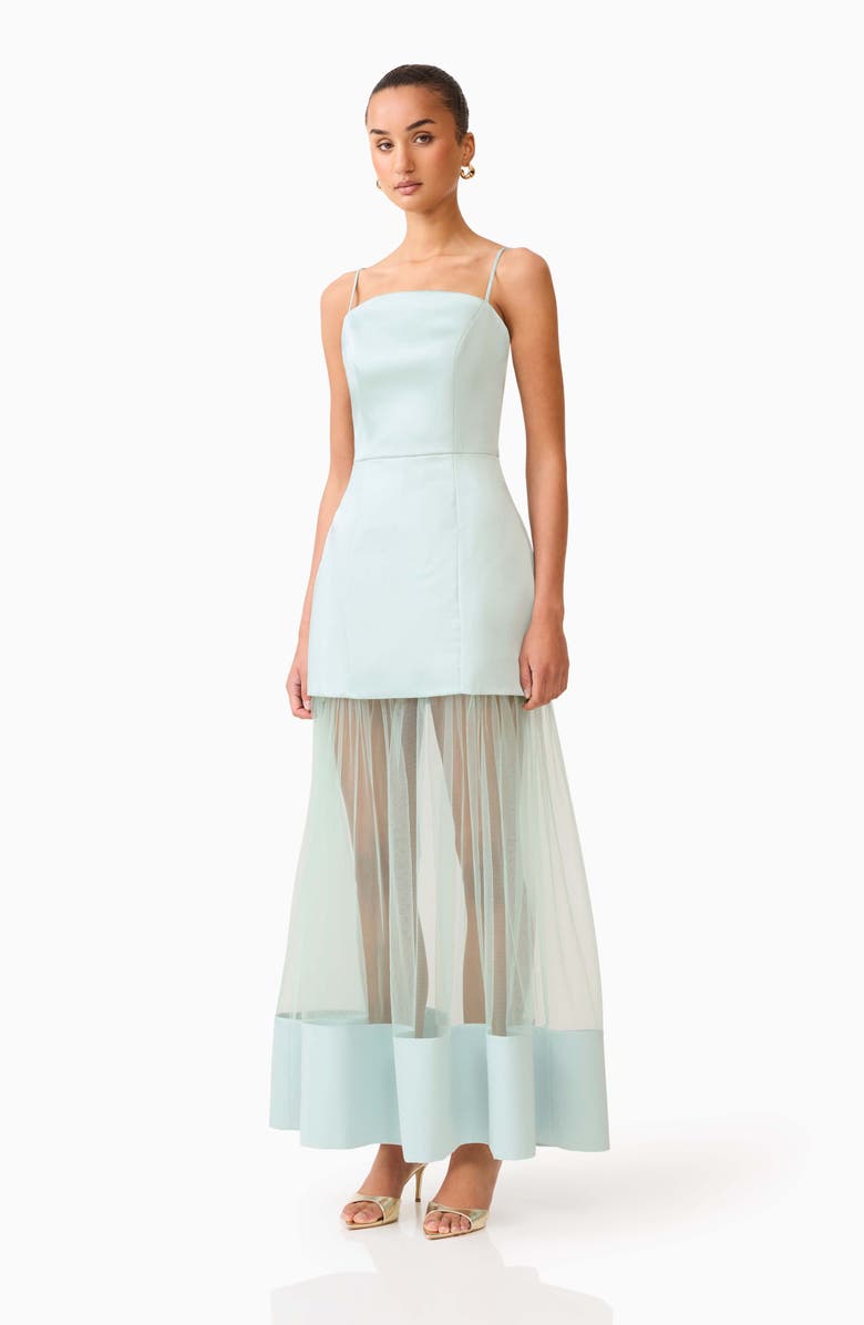 Elliatt Marcella Strapless Gown, Alternate, color, Sea Green