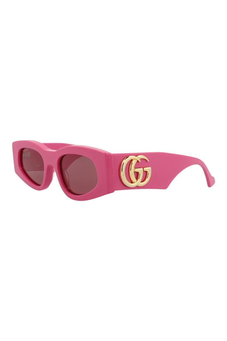52mm Square Sunglasses, Alternate, color, FUCHSIA FUCHSIA VIOLET