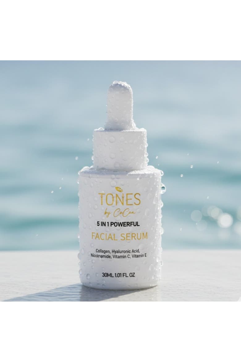 5 in 1 Powerful Collagen Facial Serum - Hydrating, Firming & Brightening 30ml, Alternate, color, with golden and black words